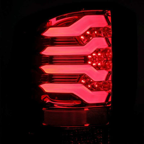 AlphaRex 14-18 Chevrolet Silverado 1500 PRO-Series LED Tail Lights Red Smoke - 620020
