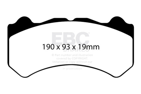EBC Racing 08-11 Nissan GT-R (R35) RP-1 Race Front Brake Pads - DP81983RP1