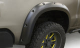 Lund 19-22 GM Silverado RX-Rive Textured Elite Series Fender Flares w/Black Bolts - Black 2pc Rear - RX130TB