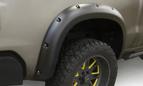 Lund 19-22 GM Silverado RX-Rive Textured Elite Series Fender Flares w/Black Bolts - Black 2pc Rear - RX130TB