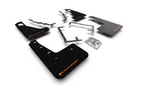 Rally Armor 09-11 Ford Focus MK2 RS Black UR Mud Flap Orange Logo - MF56-UR-BLK/OR