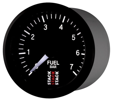 Autometer Stack 52mm 0-7 Bar M10 Male Pro Stepper Motor Fuel Pressure Gauge - Black - ST3305