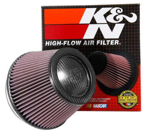 K&N Universal CarbonFiber Filter 6in Flange / 7-1/2in OD-B / 5-1/8in OD-T / 5in H - RP-2960