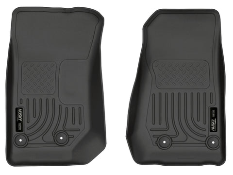 Husky Liners 14 Jeep Wrangler 2/4 Door Weatherbeater Black Front Floor Liners - 18041