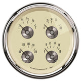 AutoMeter Gauge Quad 5in. 240 Ohm(e) to 33 Ohm(f) Elec Prestige Antique. Ivory - 2010