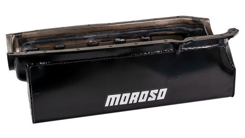 Moroso 65-Up Oldsmobile V-8 (330-455) Marine Stroker Box Sump Flat Bottom 10qt 7.25in Steel Oil Pan - 21631