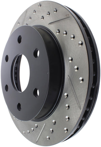 StopTech 99-06 GMC Sierra (2dr) Front Right Slotted & Drilled Rotor - 127.66040R