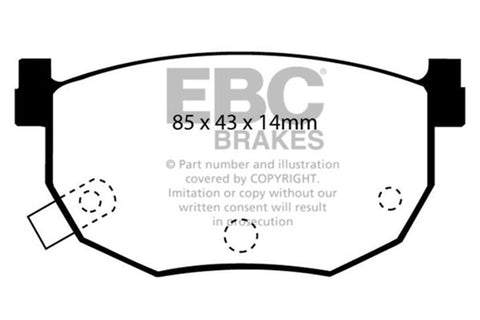 EBC 99-01 Hyundai Elantra 2.0L Bluestuff Rear Brake Pads - DP5528NDX
