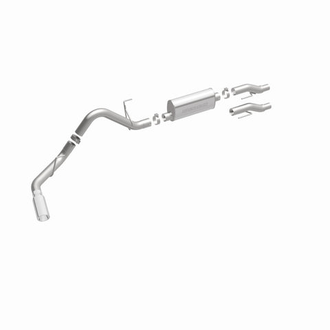 MagnaFlow 11 Ford F-150 3.7L/5.0L/6.2L SS Catback Exhaust Single Rear Side Exit w/ 4in SS Tips - 15000
