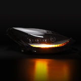 AlphaRex 17-22 Tesla Model 3/20-23 Model Y NOVA LED Proj Headlights Alpha-Blk w/Actv Lgt & Seq.Sig - 880859