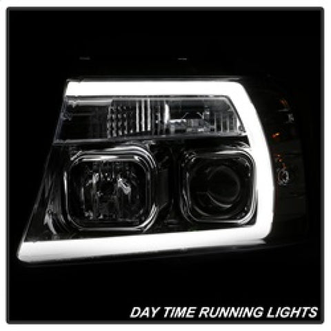 Spyder 04-08 Ford F-150 Light Bar Projector Headlights - Chrome (PRO-YD-FF15004V2-LB-C) - 5084637