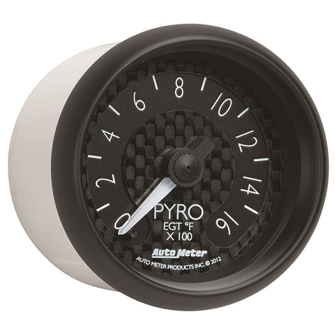 Autometer GT Series 52mm Full Sweep Electronic 0-1600 Deg F EGT/Pyrometer Gauge - 8044