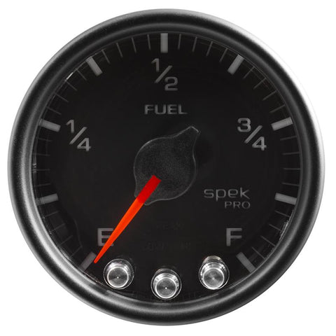 Autometer Spek-Pro Gauge Fuel Level 2 1/16in 0-270 Programmable Blk/Blk - P31232