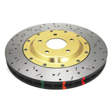 DBA 05-12 Corvette C6 w/Z06 pkg Front Drilled & Slotted 5000 Series 2 Piece Rotor Assembled w/ Gold - 52992GLDXS