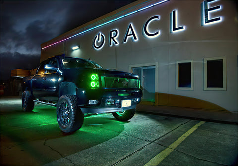 Oracle 07-13 Chevrolet Silverado LED Round Style Headlight Halo Kit - Red - 2639-003