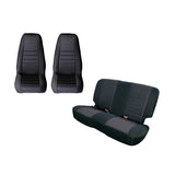 Rugged Ridge Seat Cover Kit Black 80-90 Jeep CJ/YJ - 13290.01