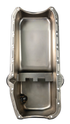 Moroso Pre-80 Chevrolet Small Block (w/Driver Side Dipstick) Wet Sump 5qt 7.5in Steel Oil Pan - Blk - 20170