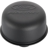 Ford Racing Black Crinkle Finish Breather Cap w/ Ford Racing Logo - Twist Type - 302-216