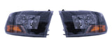 Raxiom 09-18 Dodge RAM 1500/2500/3500 Euro Style Headlights w/ Single Bulb- Blk Housing (Clear Lens) - R118017