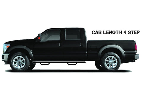 N-Fab Nerf Step 01-03 Ford F-150 SuperCrew - Gloss Black - Cab Length - 3in - F0180SC