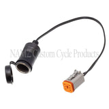 NAMZ 11-20 V-Twin Softail Power Port w/Dust Cover (For CAN/Bus Models) - NOB-PPCB