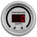 Autometer 52.4mm Silver Switchable 0-1600 PSI/0-110 BAR Fluid Pressure UltraLite Elite Digital Gauge - 6752-UL