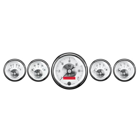 Autometer Prestige Series Pearl 5 Piece Gauge Kit - 2006