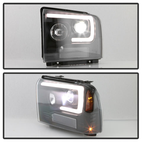 Spyder 05-07 Ford F250/350/450 Super Duty Projector LED Black PRO-YD-FS05V2PL-BK - 5087911