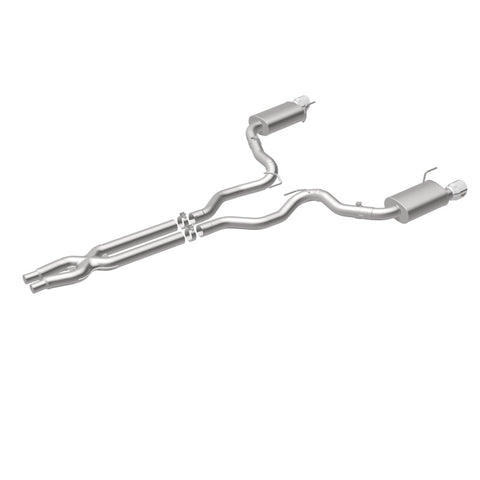 MagnaFlow Cat Back, SS, 3in, Street, Dual Split Polished 4.5in Tips 2015 Ford Mustang GT V8 5.0L - 19100