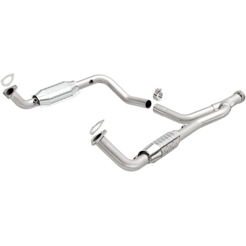 MagnaFlow DF Cat. Conv 95-99 Range Rover 4.0/4.6L GEMS Y-Pipe Assembly *NOT FOR SALE IN CALIFORNIA* - 93694