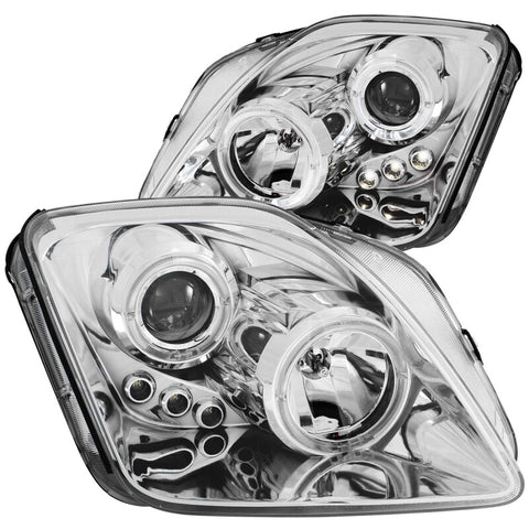 ANZO 1997-2001 Honda Prelude Projector Headlights w/ Halo Chrome w/ LED - 121342