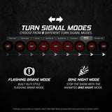 XK Glow Pro Series MotoTurnz - 1156 Flat Style Rear - XK-MTP56-FR