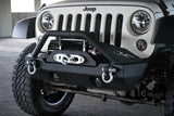 DV8 Offroad 07-18 Jeep Wrangler JK/JL FS-15 Steel Stubby Front Bumper w/ Fog Lights - FBSHTB-15