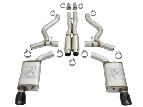 aFe MACHForce XP 3in-2.5in 304SS Exhaust Cat-Back 15-20 Audi S3 L4-2.0L (t) - Black Tips - 49-36442-B