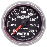 Autometer Sport-Comp II 52.4mm 100-260 Deg. F Water Temperature Gauge - 3655