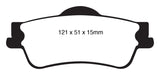 EBC 11+ Chevrolet Caprice 3.6 Yellowstuff Rear Brake Pads - DP41834R