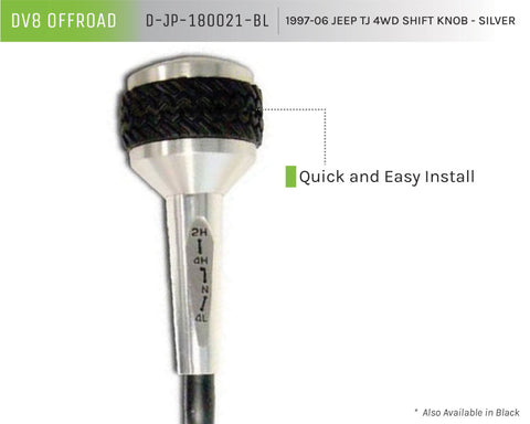 DV8 Offroad 1997-06 Jeep TJ 4WD Shift Knob With Assembly - D-JP-180021-BL