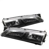 Spyder Nissan 240SX 97-98 Crystal Headlights Black HD-YD-N294-BK - 5012616