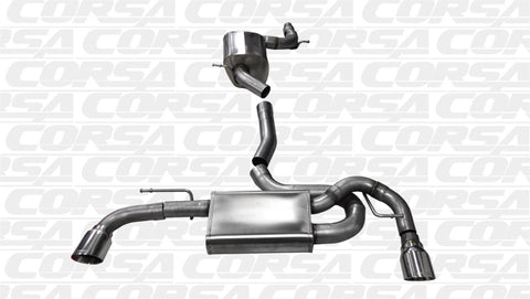 Corsa 10-14 Volkswagen GTI Mk6 Polished Touring 3.0in Cat-Back Dual Exit Polished Pro-Series Tips - 14491