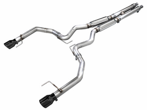 AWE 2024 Ford Mustang GT Fastback S650 RWD Track Edition Cat-Back Exhaust w/ Dual Diamond Black Tips - 3020-33650