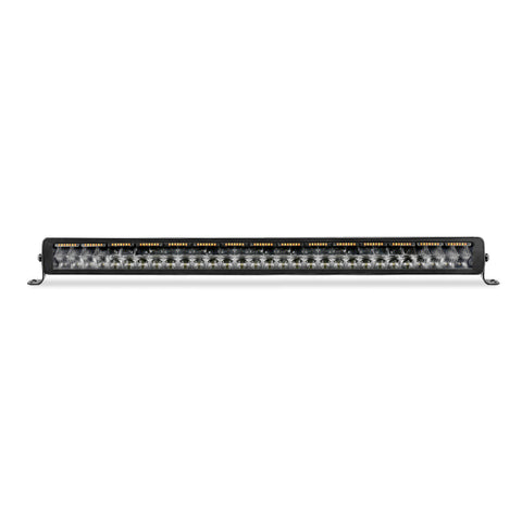 Go Rhino Xplor Blackout Combo Series Dbl Row LED Light Bar w/Amber (Side/Track Mount) 32in. - Blk - 753003012CDS