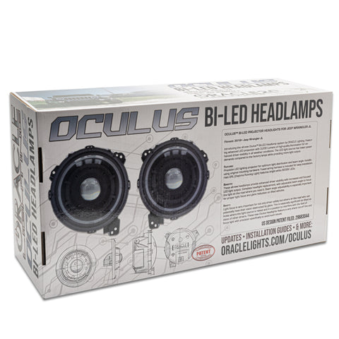 Oracle Oculus Bi-LED Projector Headlights for Jeep JL/Gladiator JT - Matte Blk - 5500K - 5839-504