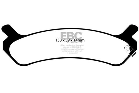 EBC 92-94 Hyundai Sonata 2.0 Redstuff Rear Brake Pads - DP31017C