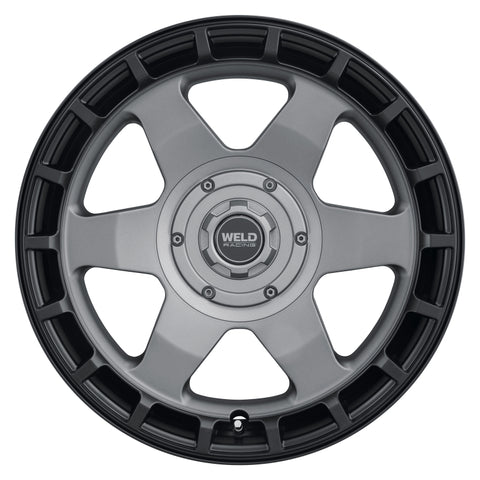 Weld Off-Road Ridge 20x9 - 8x180 BP - ET0 - 124.3mm CB - Satin Gunmetal Wheel (Black Ring) - W15109018500