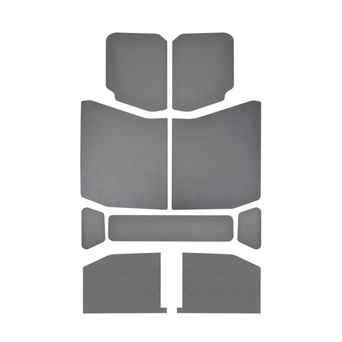 DEI 18-23 Jeep Wrangler JL 4-Door Boom Mat Headliner - 9 Piece - Gray Leather Look - 50171