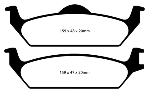EBC 03-04 Dodge Dakota 2WD 3.9 Yellowstuff Rear Brake Pads - DP41648R