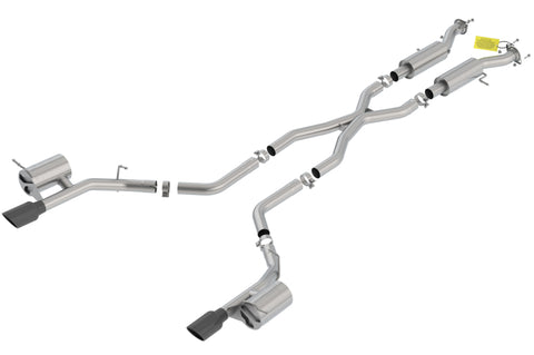 Borla 18-20 Dodge Durango SRT 6.2L V8 2.75in ATAK SS Catback Exhaust w/ BLK Chrome Tips - 140792BC