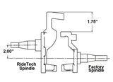 Ridetech 67-69 GM F-Body 68-74 X-Body 64-72 A-Body Tall Spindles Pair - 11009300