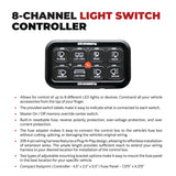 Go Rhino Xplor 8 Channel Switch Controller - Blk - 758CHSCW