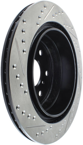 StopTech 07-10 GMC Sierra (w/ Rear Drum) / 07-09 GMC Yukon Rear Left Slotted & Drilled Rotor - 127.66065L